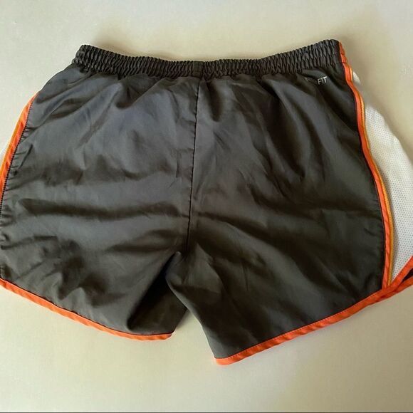 Nike Dri-Fit tempo Running swim Shorts gray orange trim -S - Picture 4 of 7